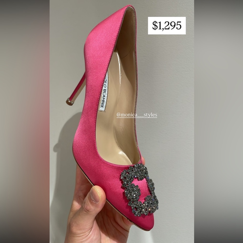 Manolo Blahnik 105m Hangisi pump sz39 Pink